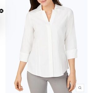 Fox Croft white no iron button down with stretch. Excellent condition. 14w